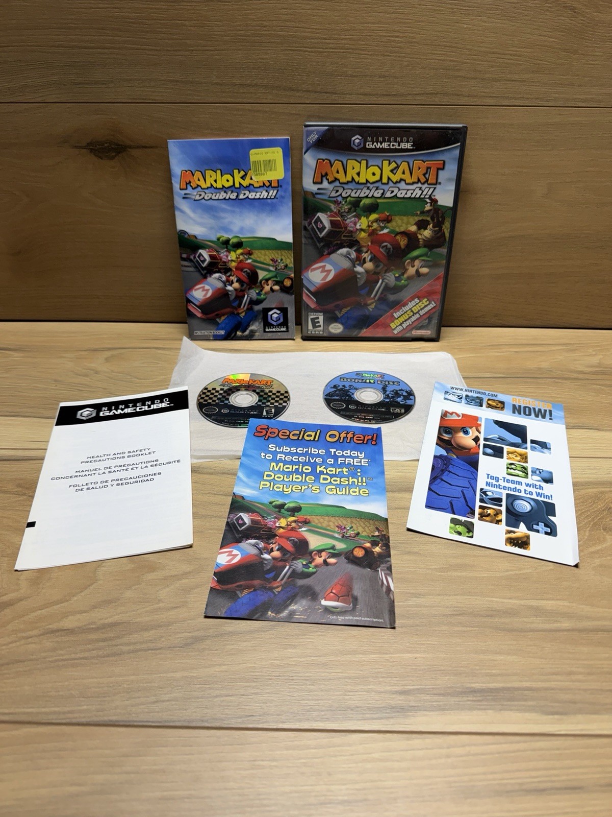 Mario Kart: Double Dash & Bonus Disk (2003) CIB For Nintendo GameCube w/ Manual!