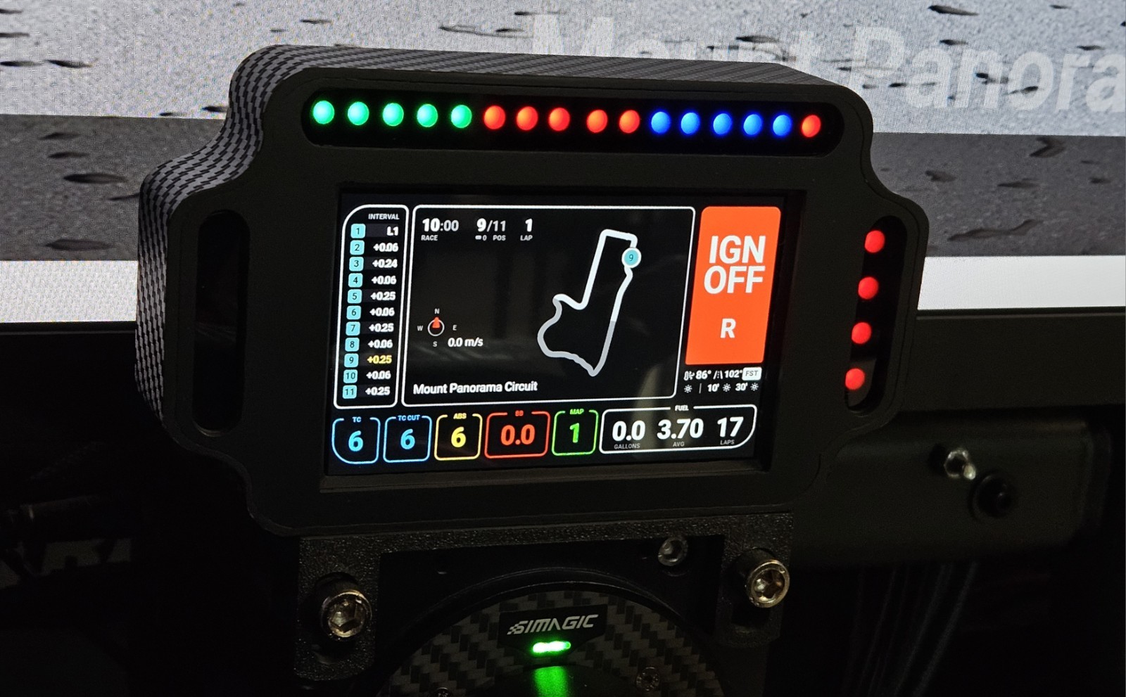 Sim Racing Pc 4.3″ Vocore 24 Led’s New Design (CSL DD, Simagic,Moza, Mounts 🏎