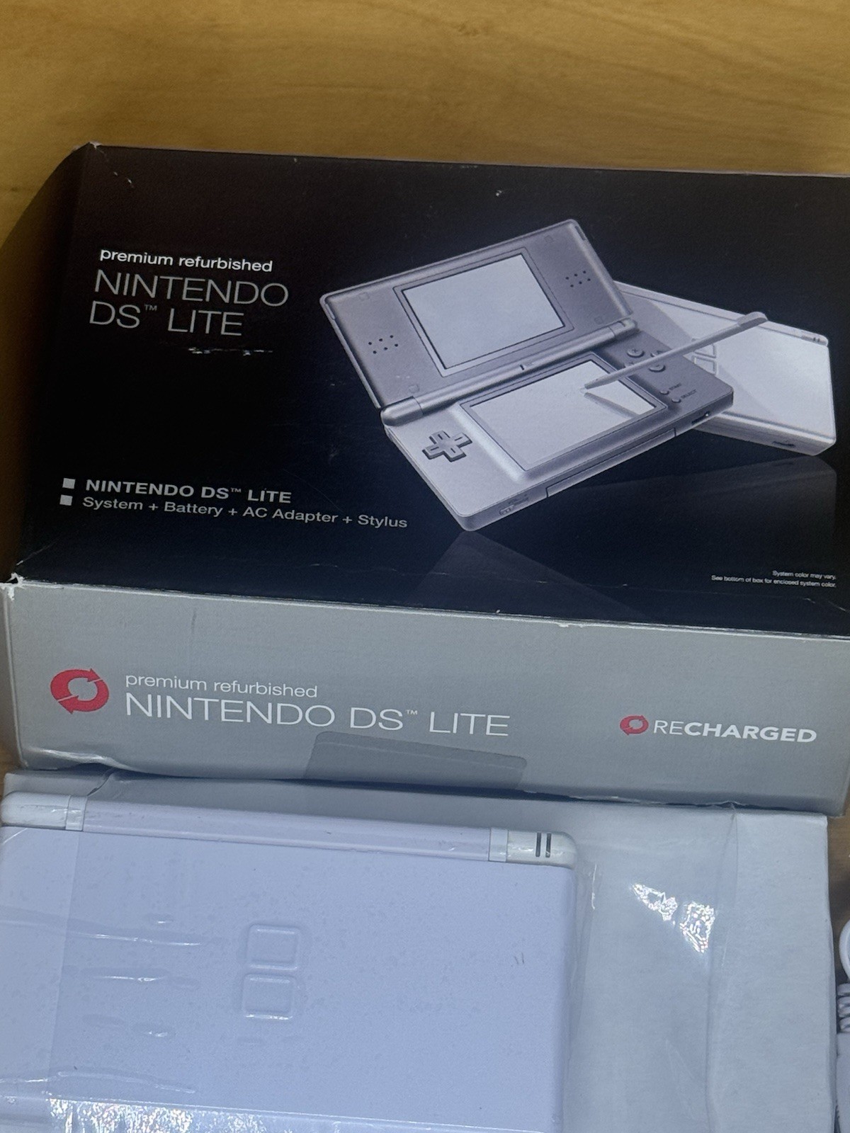 Nintendo DS Lite White GameStop Premium Recharged CIB Handheld Console & Charger