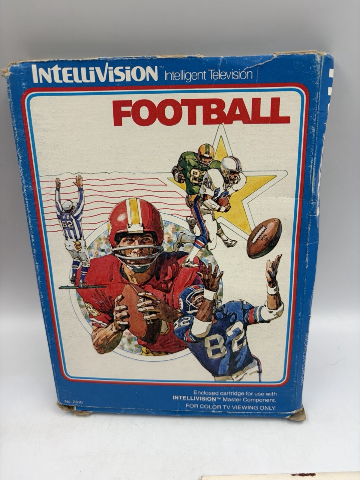 Rare! Mattel NFL Football Intellivision CIB 1979 with Overlays Playbook