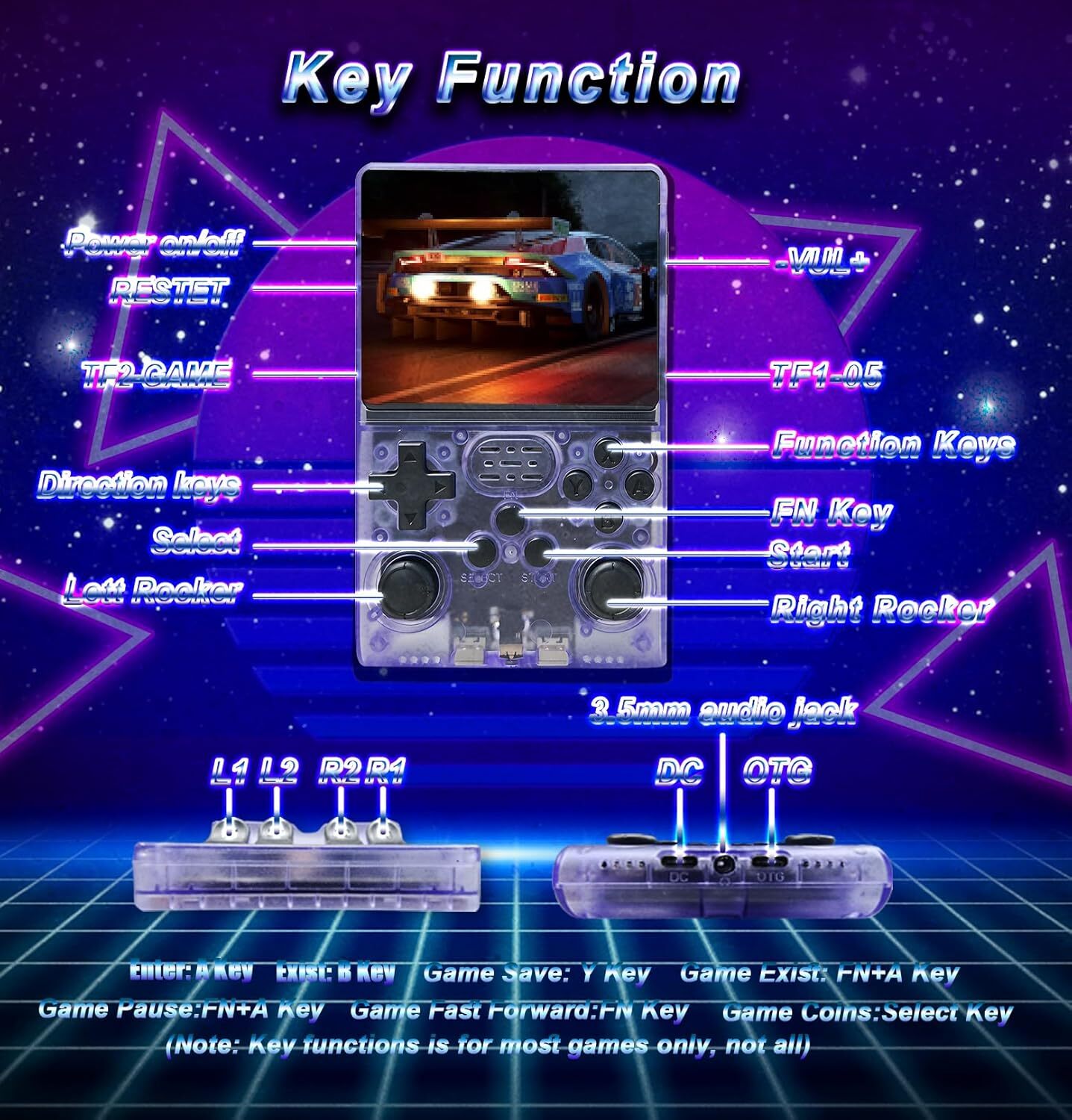 R36S Retro Handheld Video Game Console Linux System 3.5 Inch IPS Screen