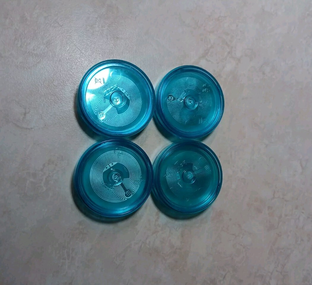 LEGO Dimensions Set of 4 Blue Generic for Gadgets Toy Tag Discs