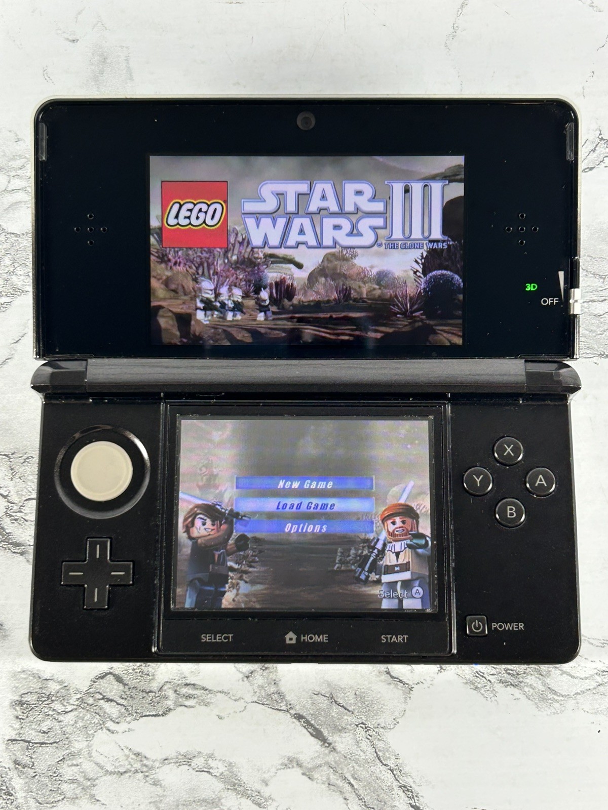 Nintendo 3DS Handheld Game Console CTR-001 Cosmo Black w/ 3 Games NO STYLUS