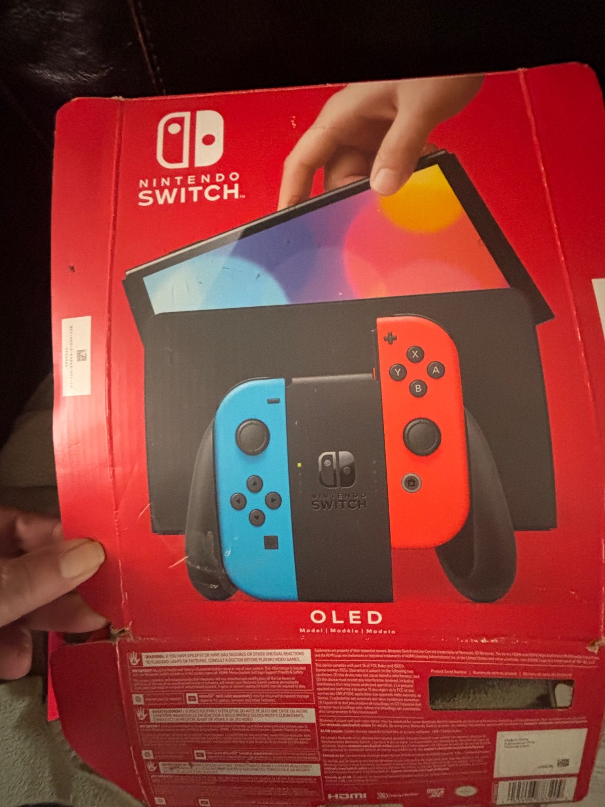 Nintendo Switch OLED Model HEG-001 Handheld Console – 64GB – Black/Neon Red/Neon