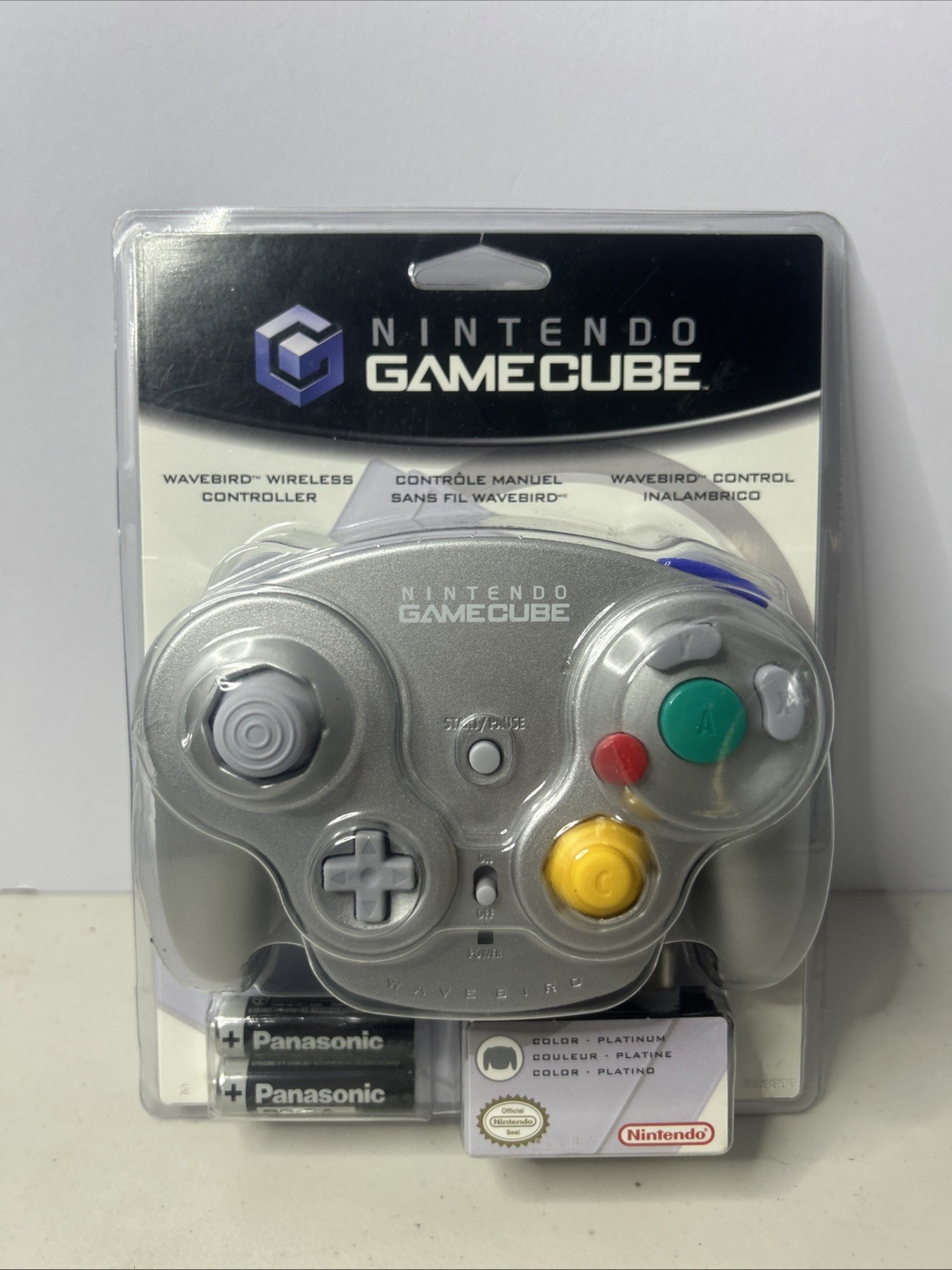 Nintendo GAMECUBE WAVEBIRD Wireless Controller PLATINUM Genuine Factory Sealed
