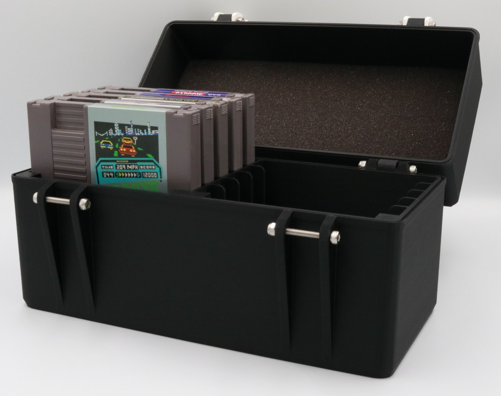 NES Cartridge Compatible Rugged Protective Carrying Case – Holds 10 Games