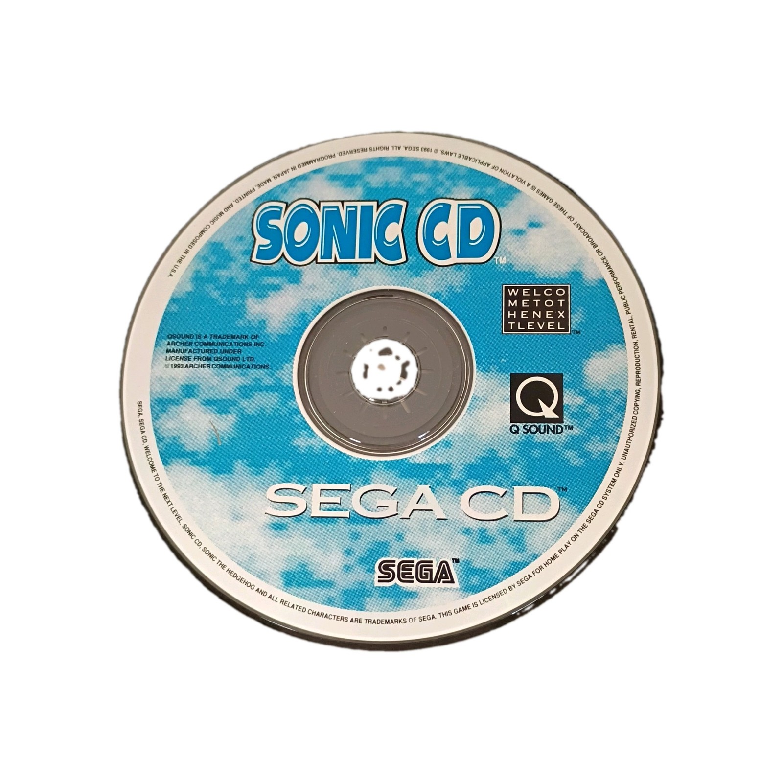 SEGA Sonic CD (Sega CD) Manual Included NTSC-U/C 1993 Platformer