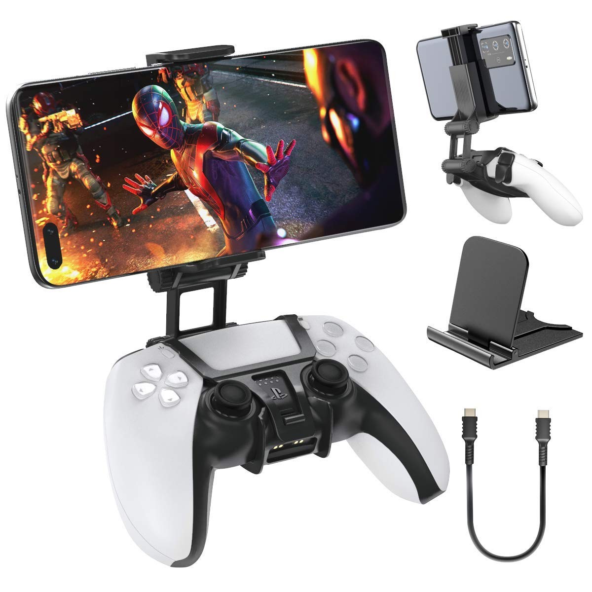 OIVO PS5 Controller Phone Mount Clip, Mobile Gaming Clip Cell White
