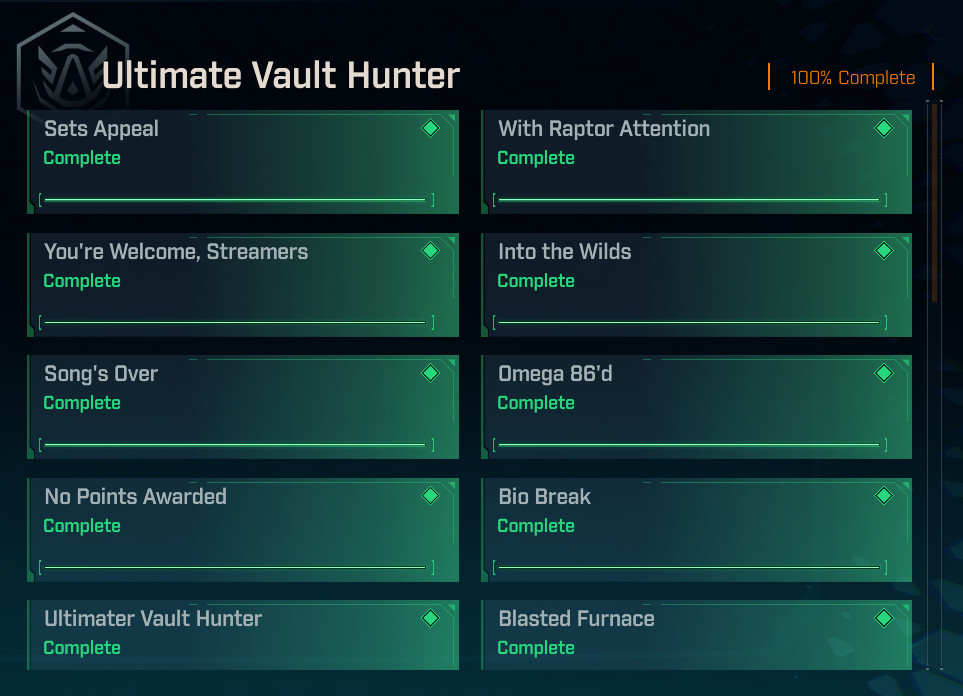 Borderlands 4 💎 100% Complete All Challenges ⚡Modded • UVH 7 ⚡ PS | XBOX | PC