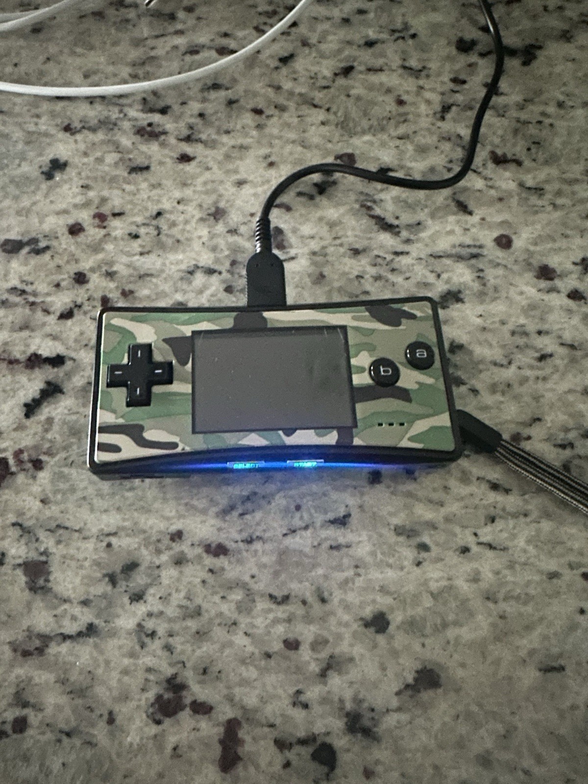 WORKING!!! Authentic Nintendo Gameboy Micro W/ Camo Faceplate. Fully Functional!