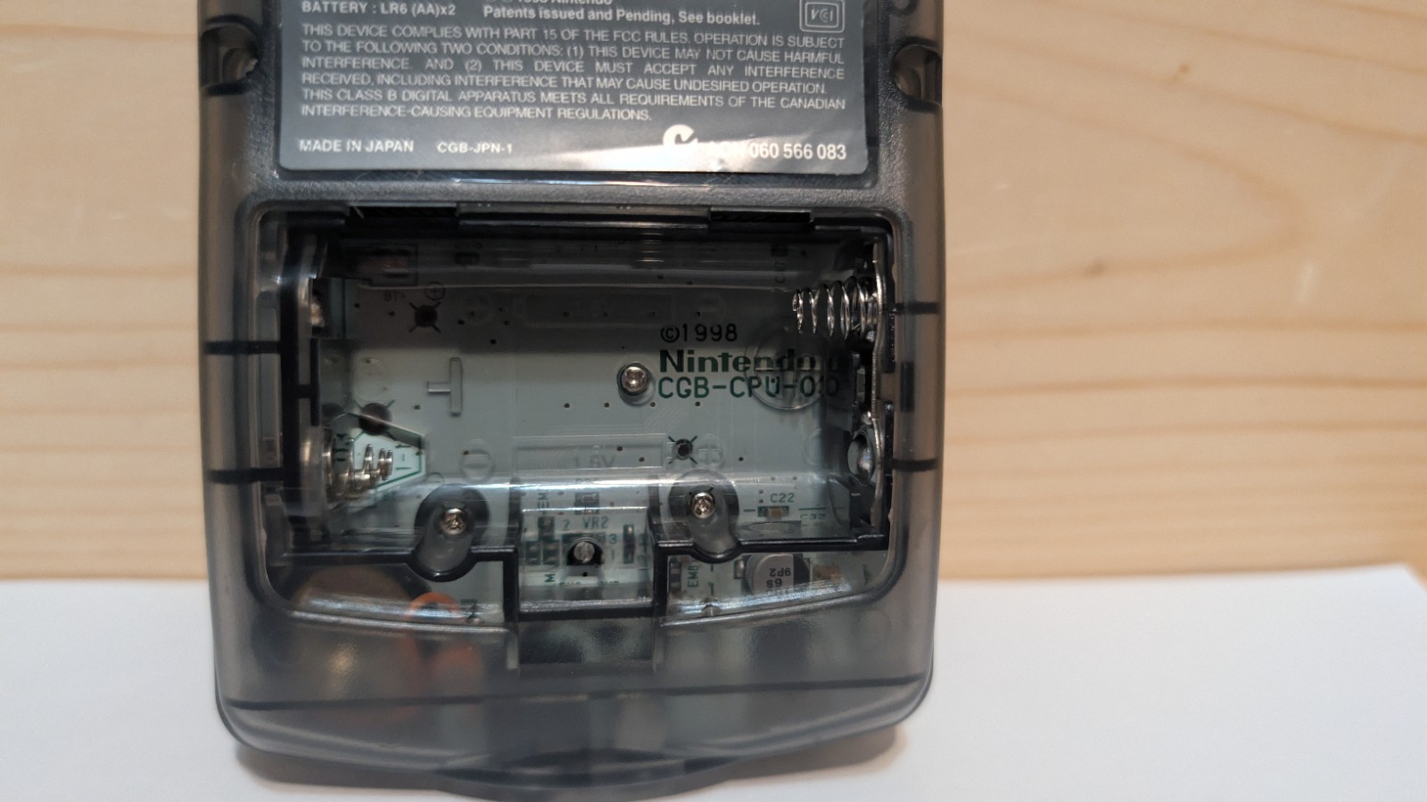 Nintendo Gameboy Color Clear Black CGB-001 *Tested* IPS FunnyPlaying W/OSD