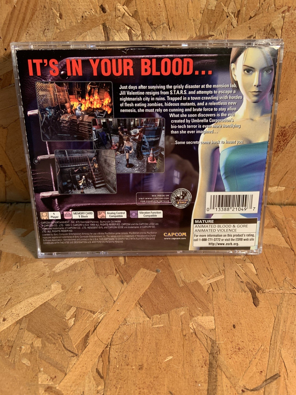 ResidentEvil 3 Nemesis/CIB w/ Reg Crd/PS1/RESURFACED DISC/NO SCRATCHES/SEE VIDEO