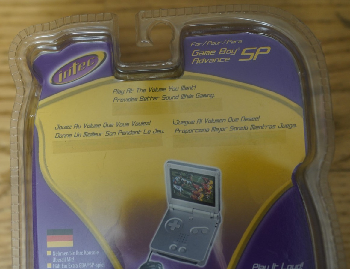 VINTAGE 2004 INTEC GAME BOY ADVANCE SP GAME BUDS EAR BUD HEADPHONES BLUE SEALED