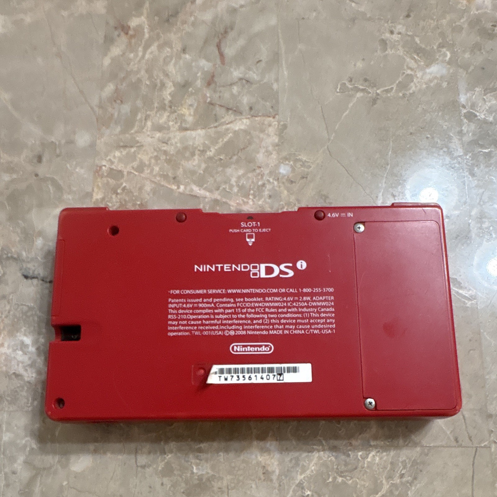 Nintendo DSi Red Handheld System Touchscreen 256MB NTSC-U/C TWL-001 Stylus