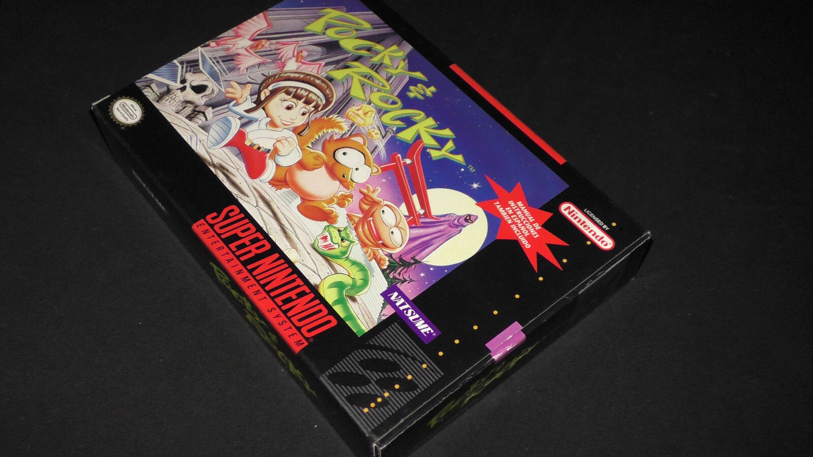 Pocky & Rocky [Box Only] Super Nintendo SNES Natsume NES And An