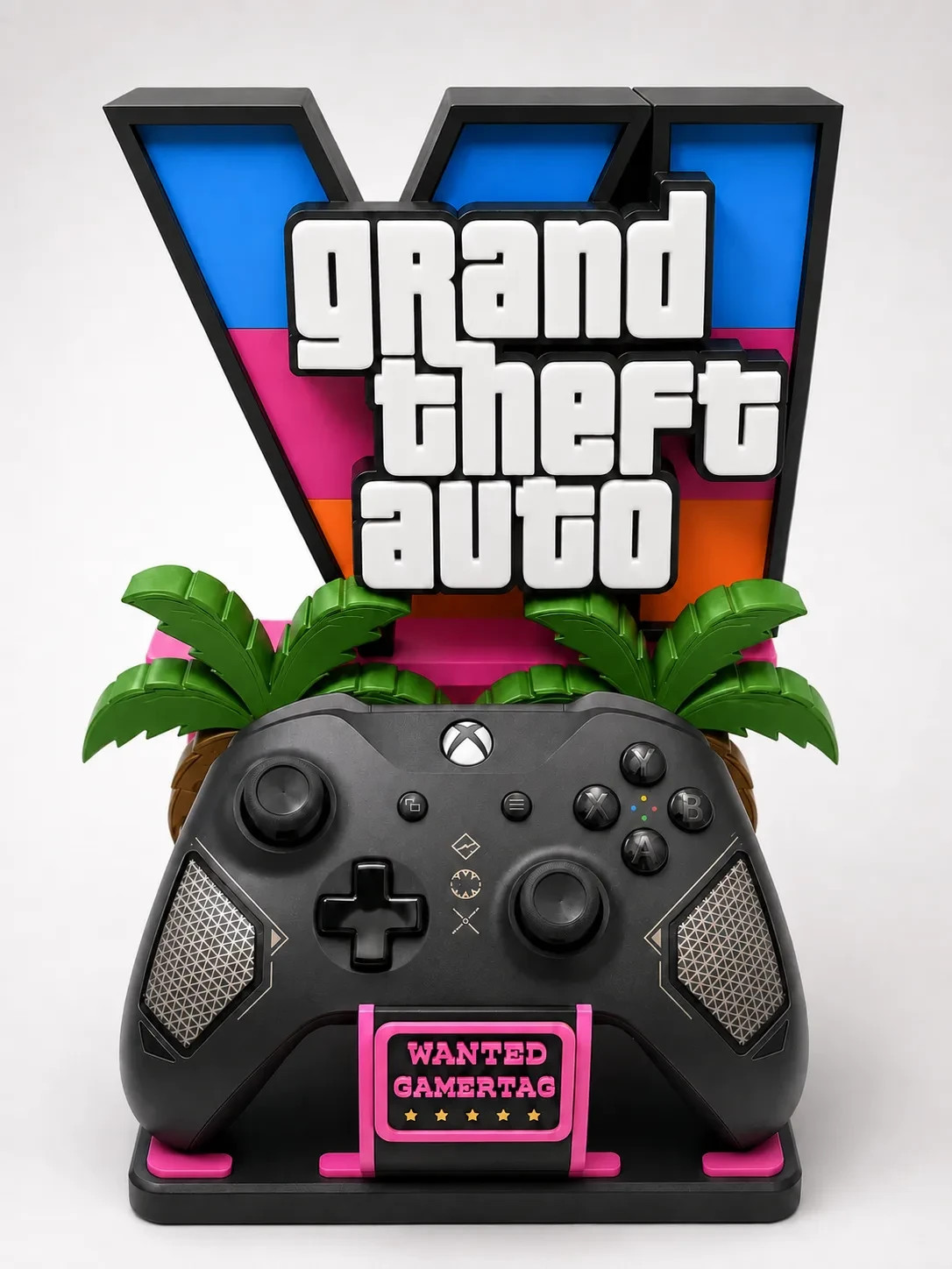 GTA VI 6 Controller Stand | Custom Gamertag | Universal PS5 XBox