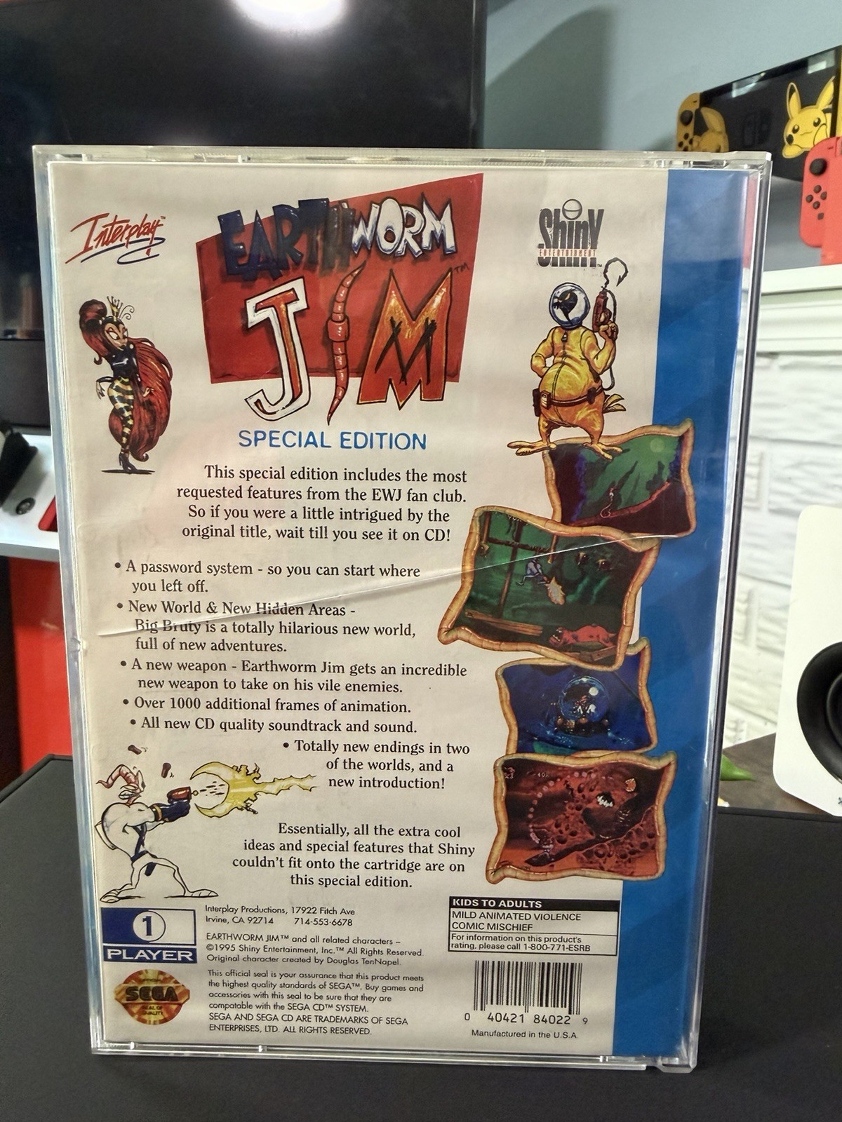 Earth Worm Jim Special Edition Sega CD CIB TESTED