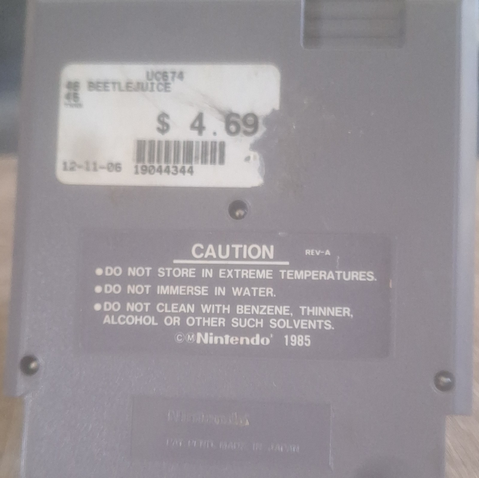 Beetlejuice Nintendo NES Game.
