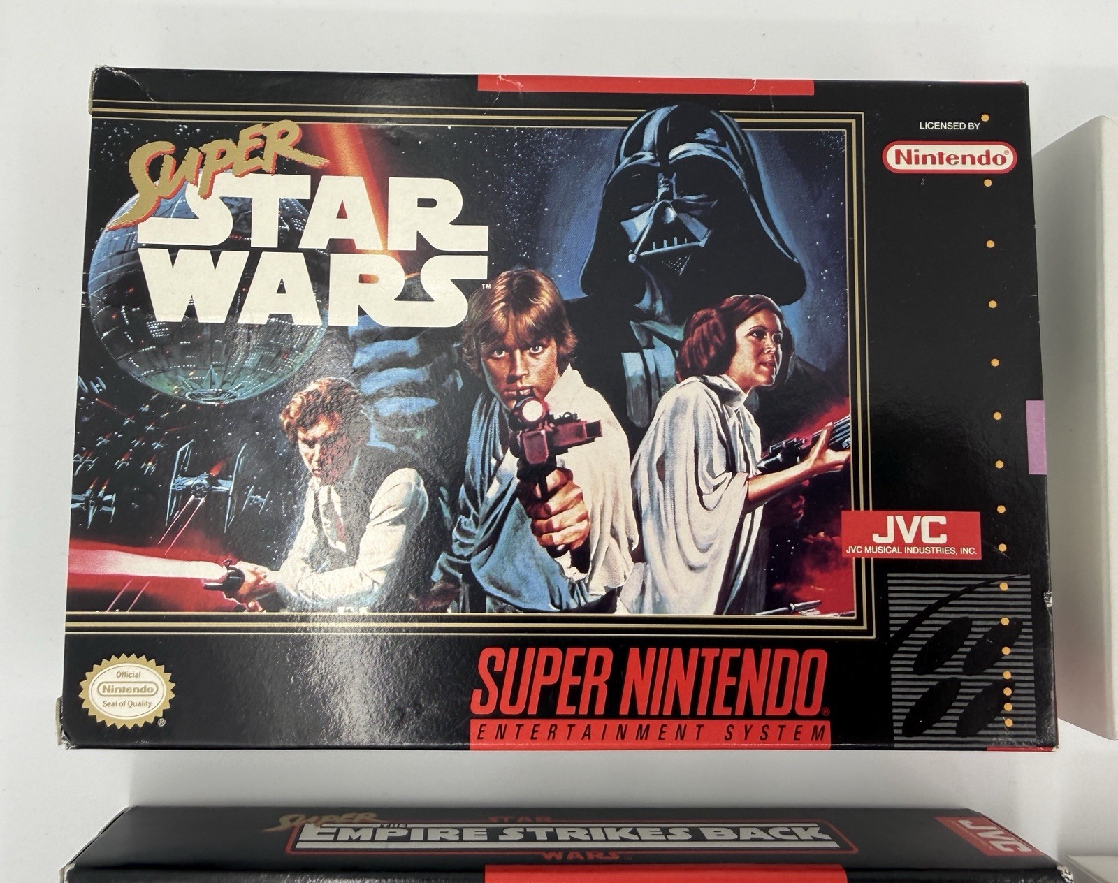 CIB Super Star Wars Trilogy SNES LOT Empire Strikes Return Jedi Fast Free Shipng