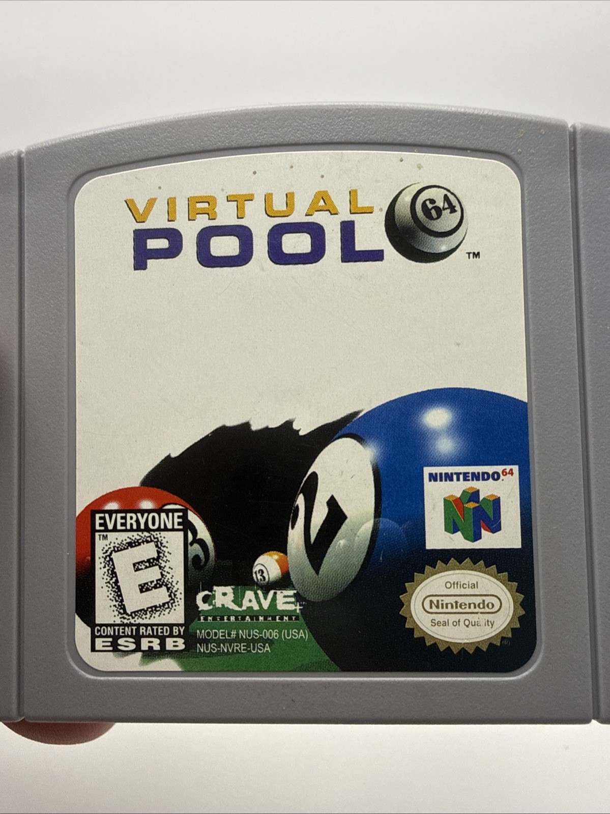 Nintendo 64 Virtual Pool 64 N64 Authentic OEM Cartridge Only Tested