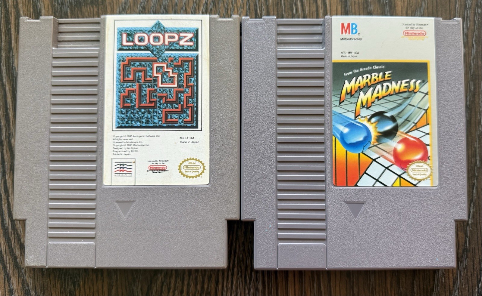 Nintendo NES Puzzle Lot of 2! Loopz & Marble Madness CARTS ONLY Combine Ship 📫