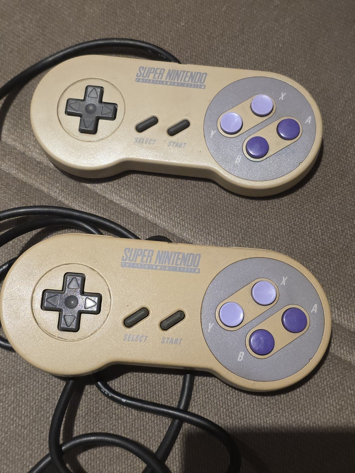 Lot of 2 SNES Super Nintendo Original Controller Authentic OEM SNS-005 Tested