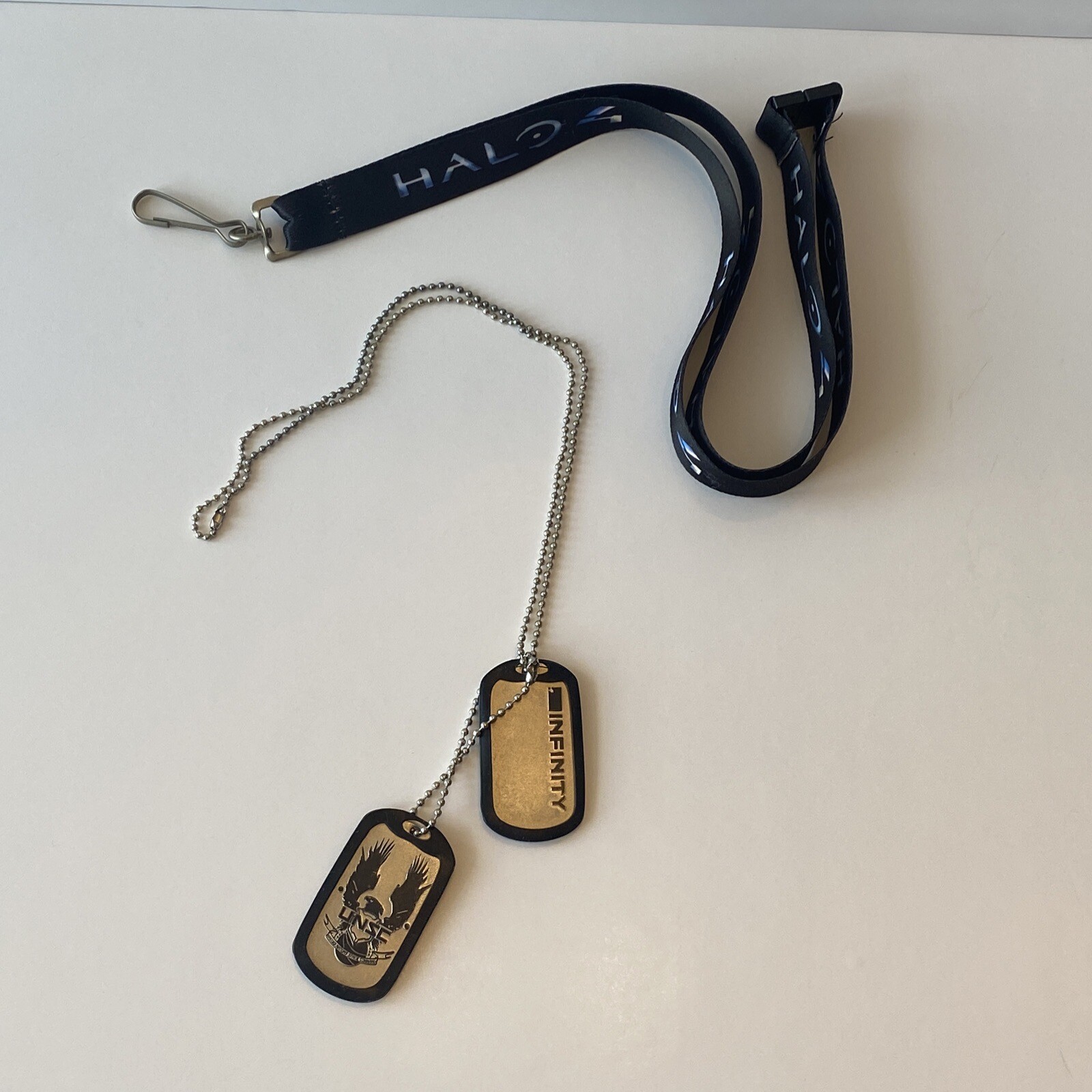 XBOX INFINITY HALO 4 Dog Tags Necklace Lanyard 343 INDUSTRIES, Microsoft 2012