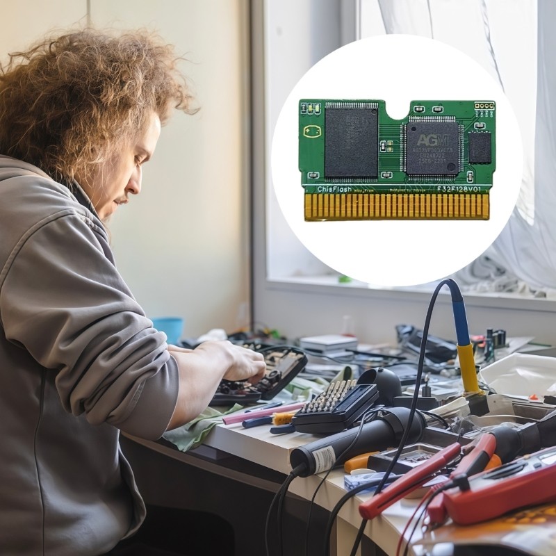 Case Flash Cartridges 32MB & Optimized Circuit Design for ChisFlash