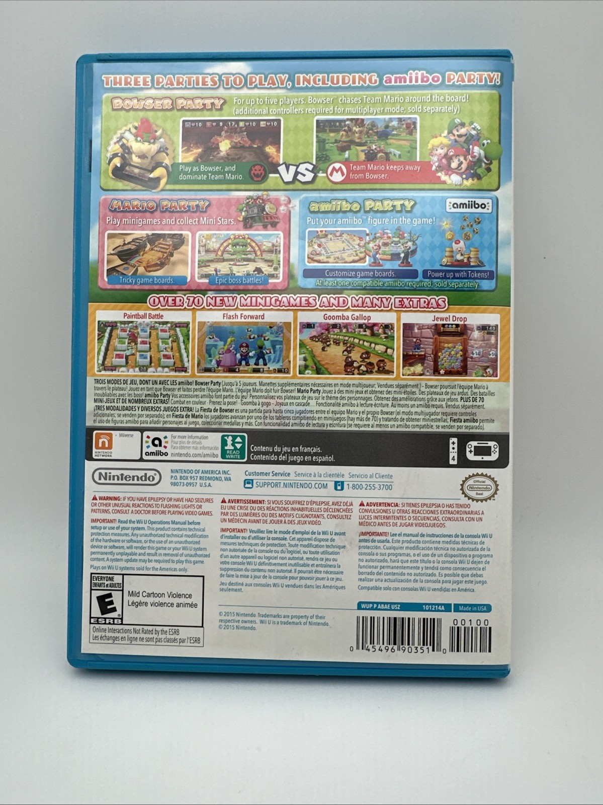 Mario Party 10 Nintendo Wii U 2015 Multiplayer Party Game Fun OOP Rare FS
