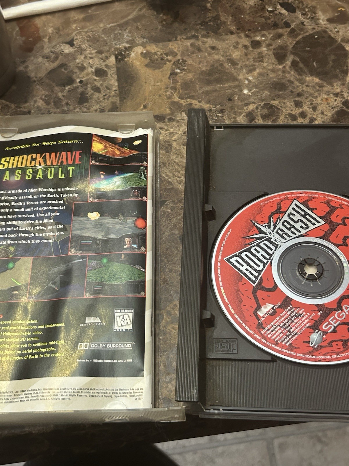 Sega Road Rash Sega Saturn 1995 NTSC-U/C KA Racing Manual Included