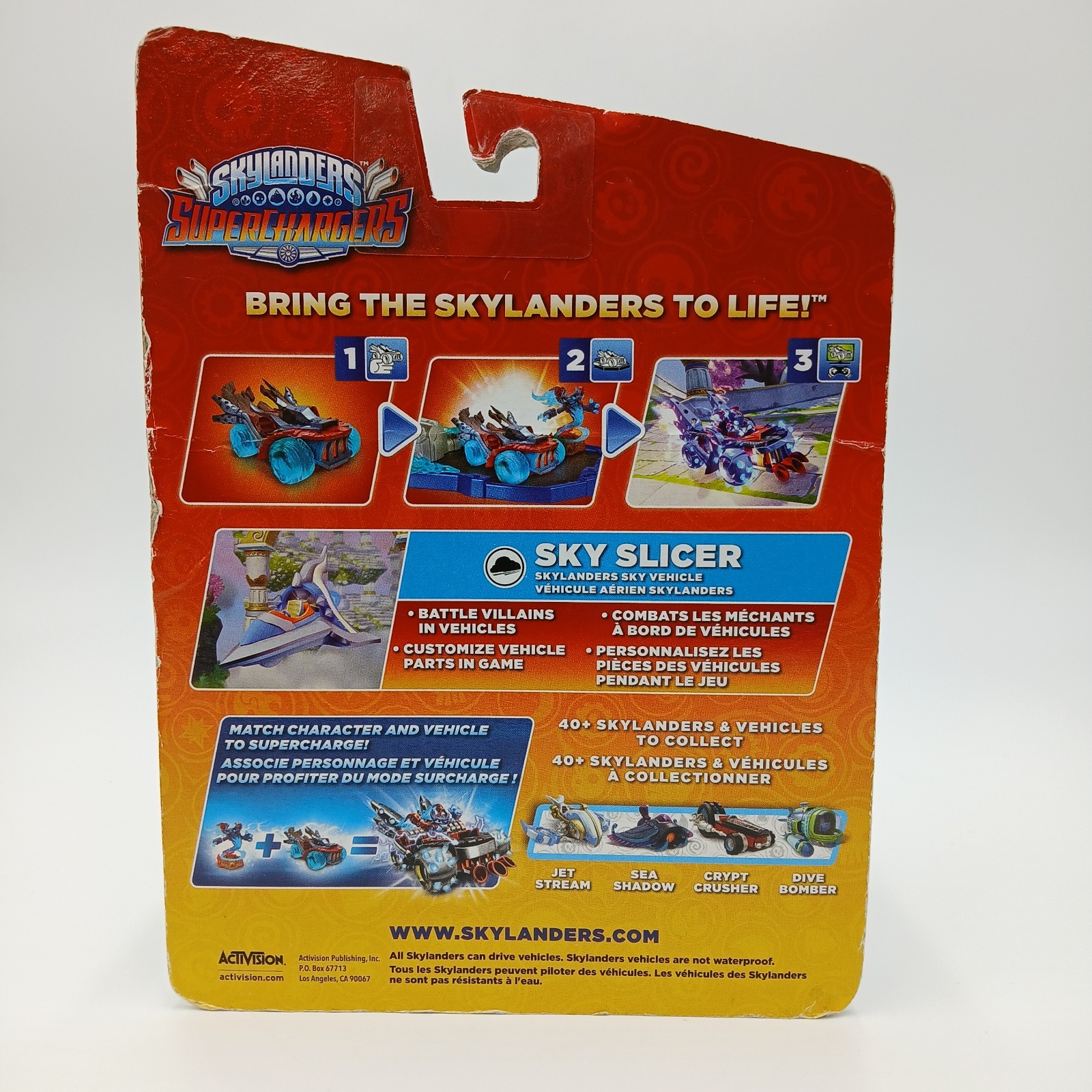 Skylanders Super Chargers Sky Slicer Sky Vehicle Air Element NOS BOX FLAWS READ