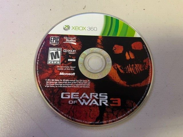 Gears of War 3 (Xbox 360, 2011) NO TRACKING – DISC ONLY 4670