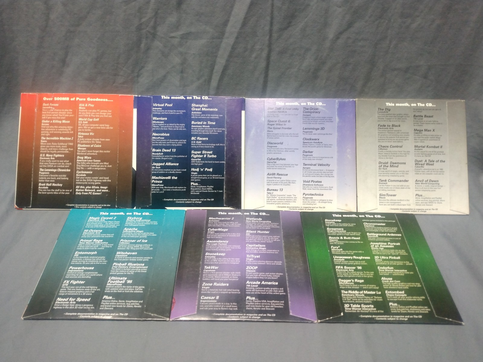 PC Gamer Demo Disc Lot (56) – 1995 to 2005 Various Retro Vintage