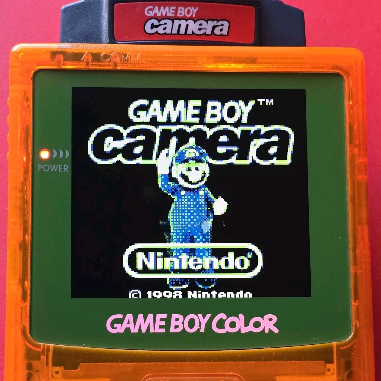 Nintendo Game Boy Camera MGB-006 Red Authentic Saves No Printer Cable