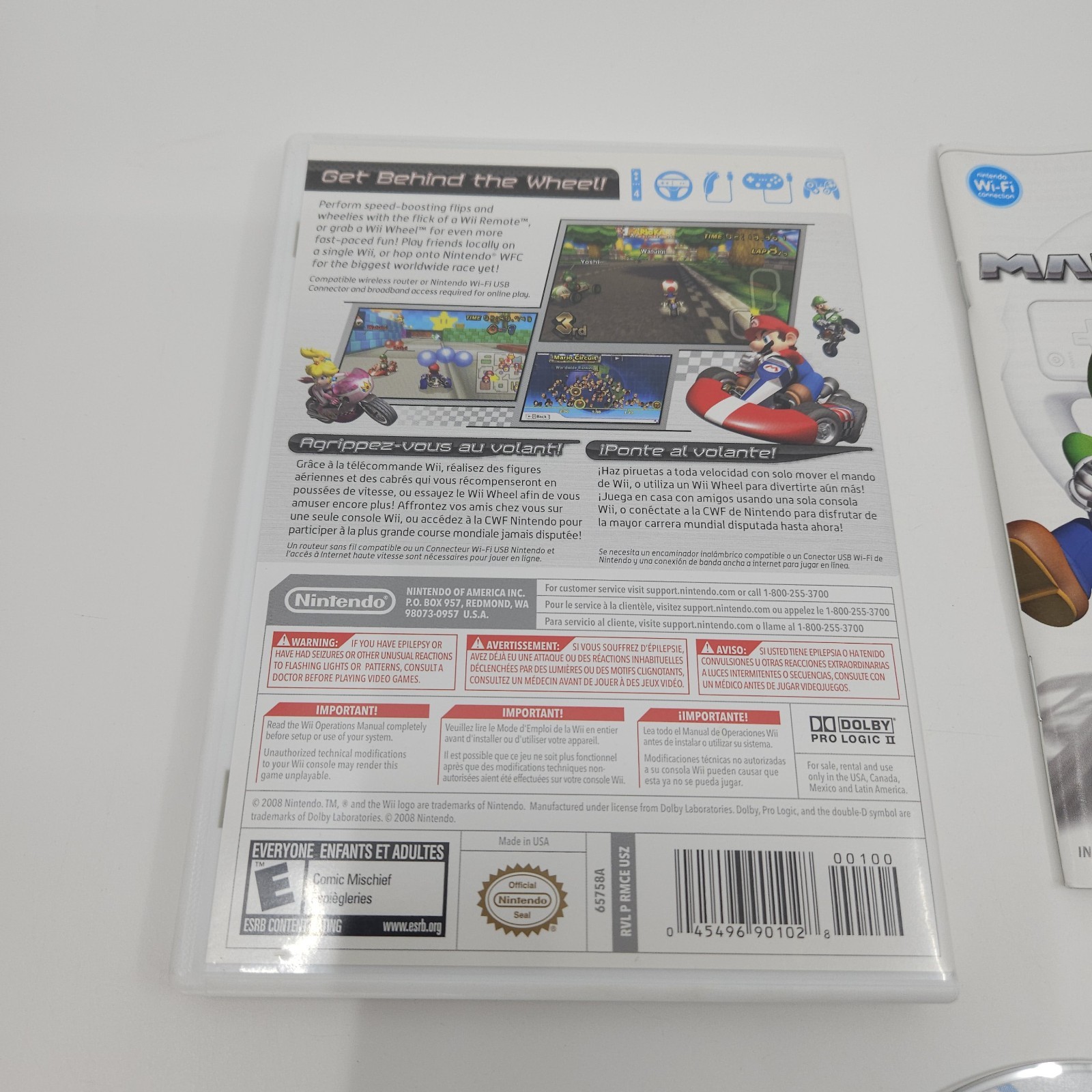Mario Kart Wii (Nintendo Wii, 2008) Game Complete + Manual + Inserts – Excellent
