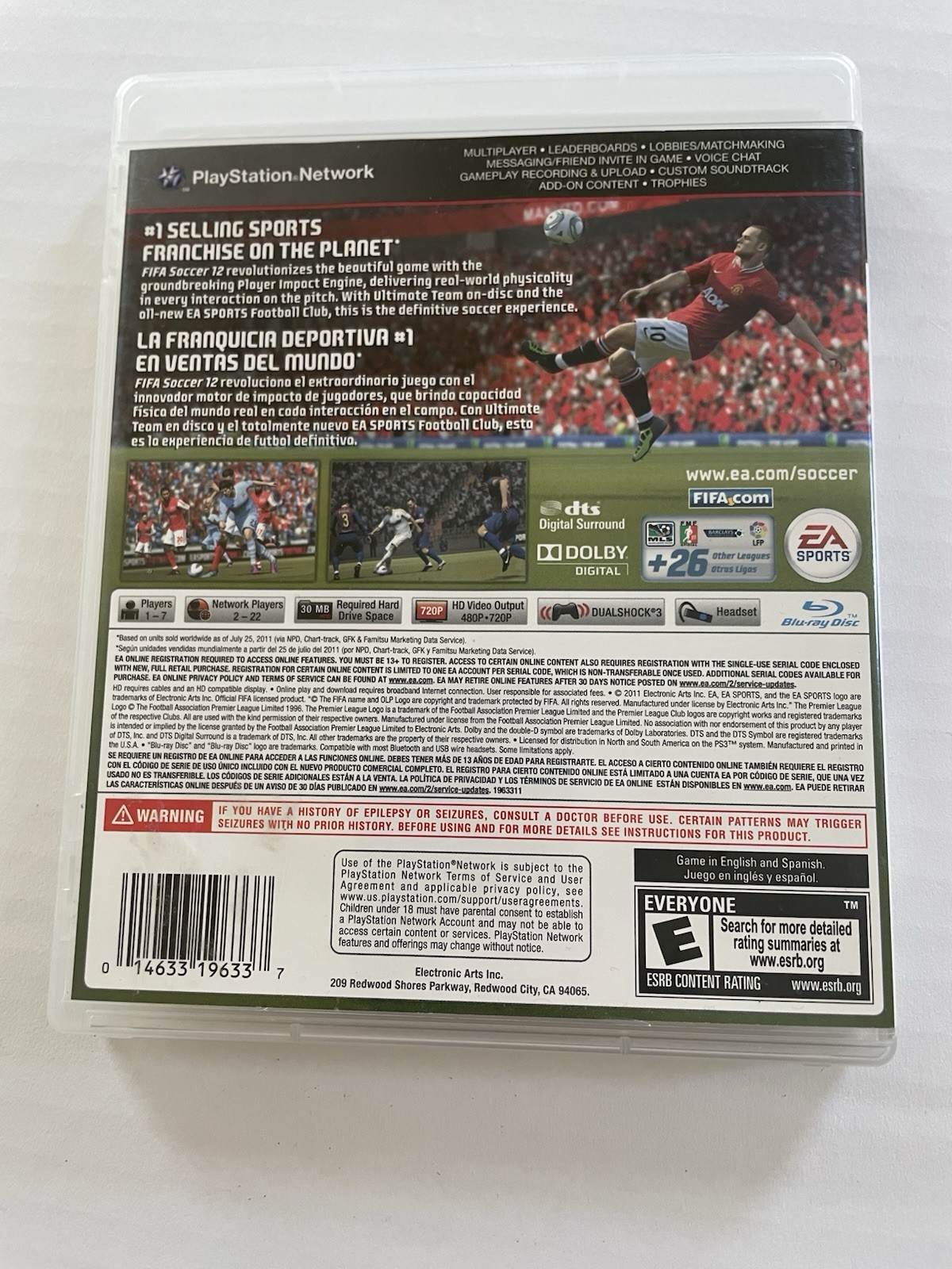 FIFA Soccer 12 PS3 (Sony PlayStation 3, 2011)
