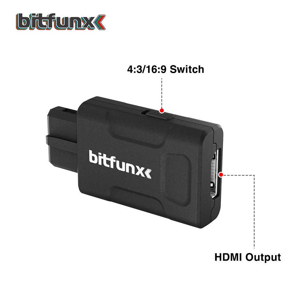 Bitfunx N64 HDMI Adapter 720P 1080P HD Converter N64 SNES SFC GC USA Shipper