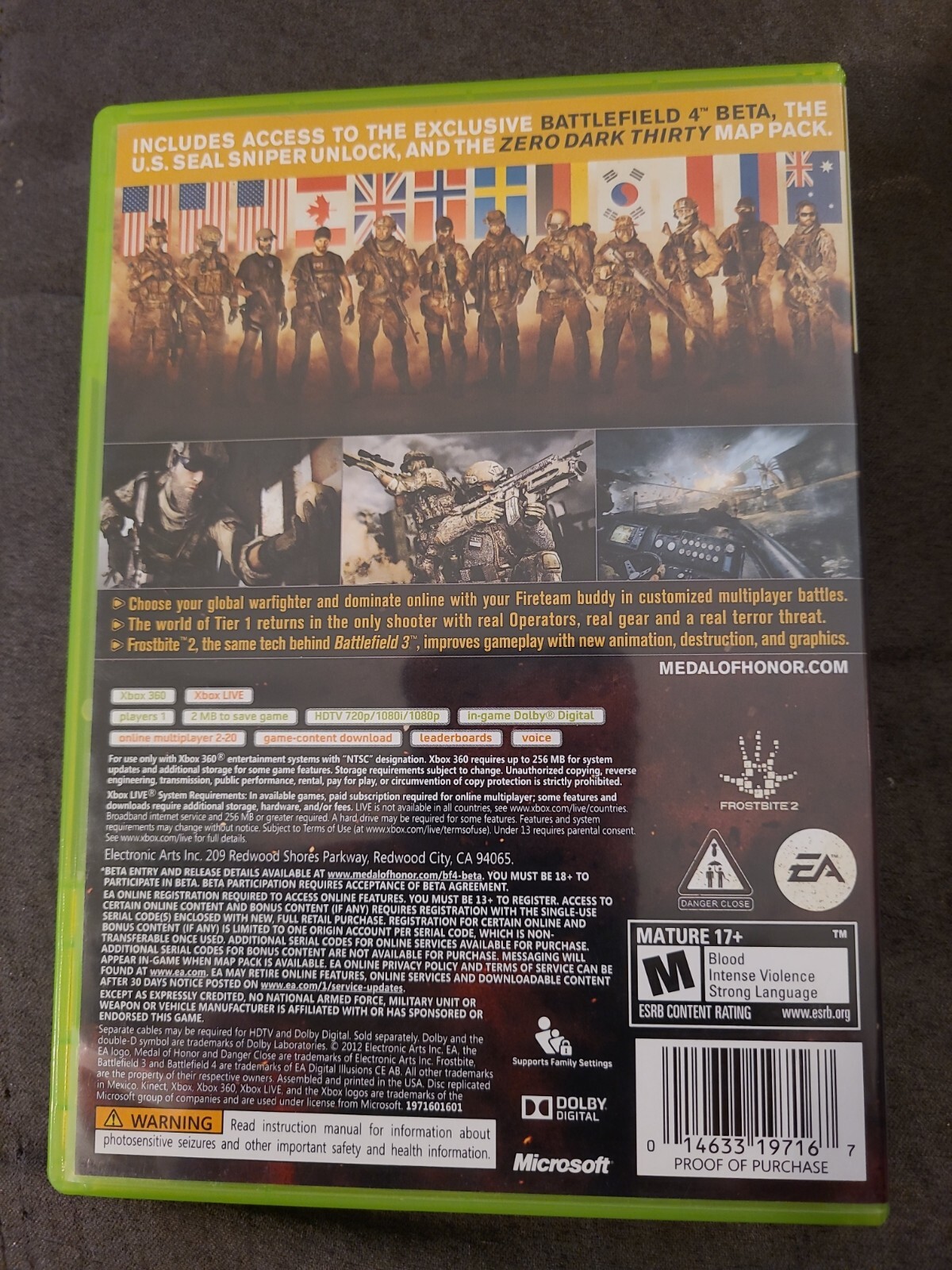 Medal of Honor: Warfighter — Limited Edition (Microsoft Xbox 360, 2012)