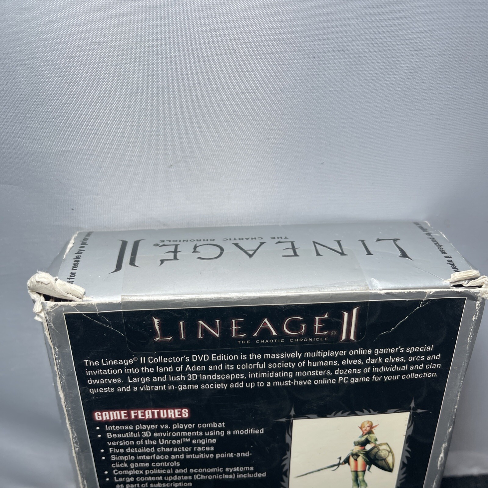 Lineage II 2 Chaotic Chronicle Collector’s DVD Edition 2004 NTSC MEDIUM Box NEW