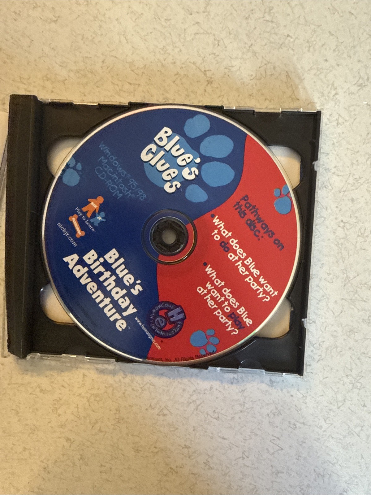 Vintage Blue’s Clues: Blue’s Birthday A Learning Adventure Windows/Mac 98 2 Disc