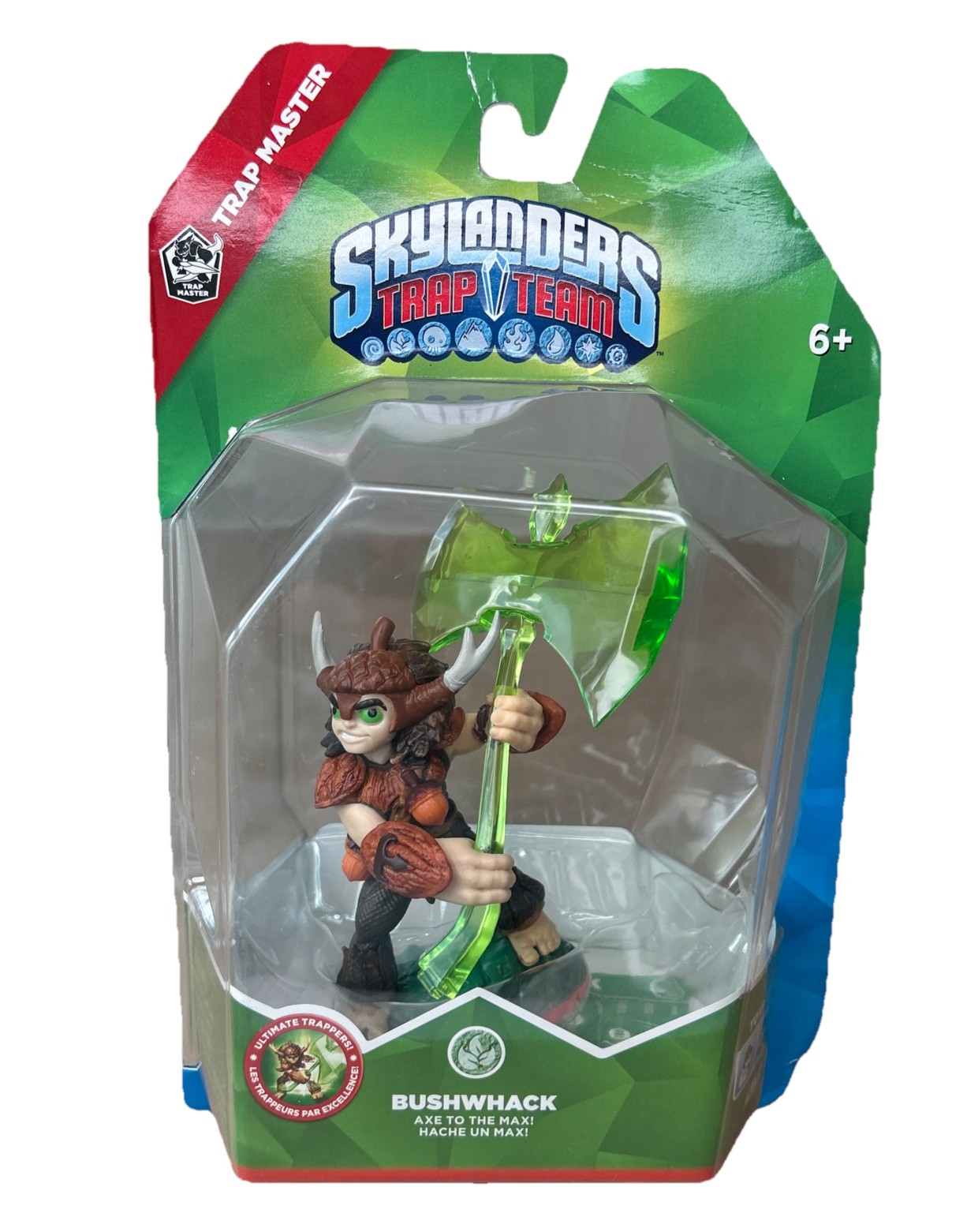Skylanders Trap Team Bushwack Trap Master Figure Axe Damaged Box