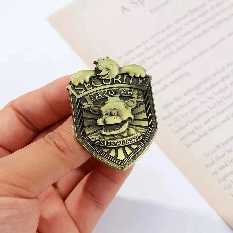 Five Nights at Freddy’s Fazbear Security Badge Brooch Pin FNAF Freddy Metal