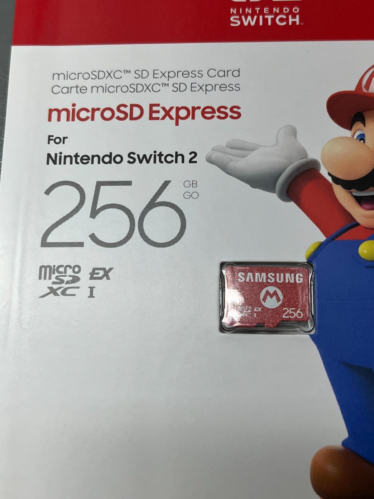 New Samsung 256GB microSD Express for Nintendo Switch 2 MB-MZ256S