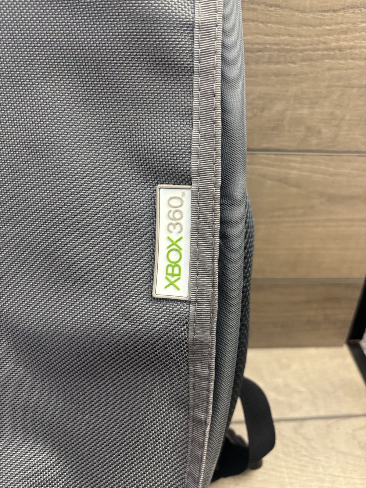 Xbox 360 Padded Nylon Gray Backpack Travel Case for Console, Games & Accessories