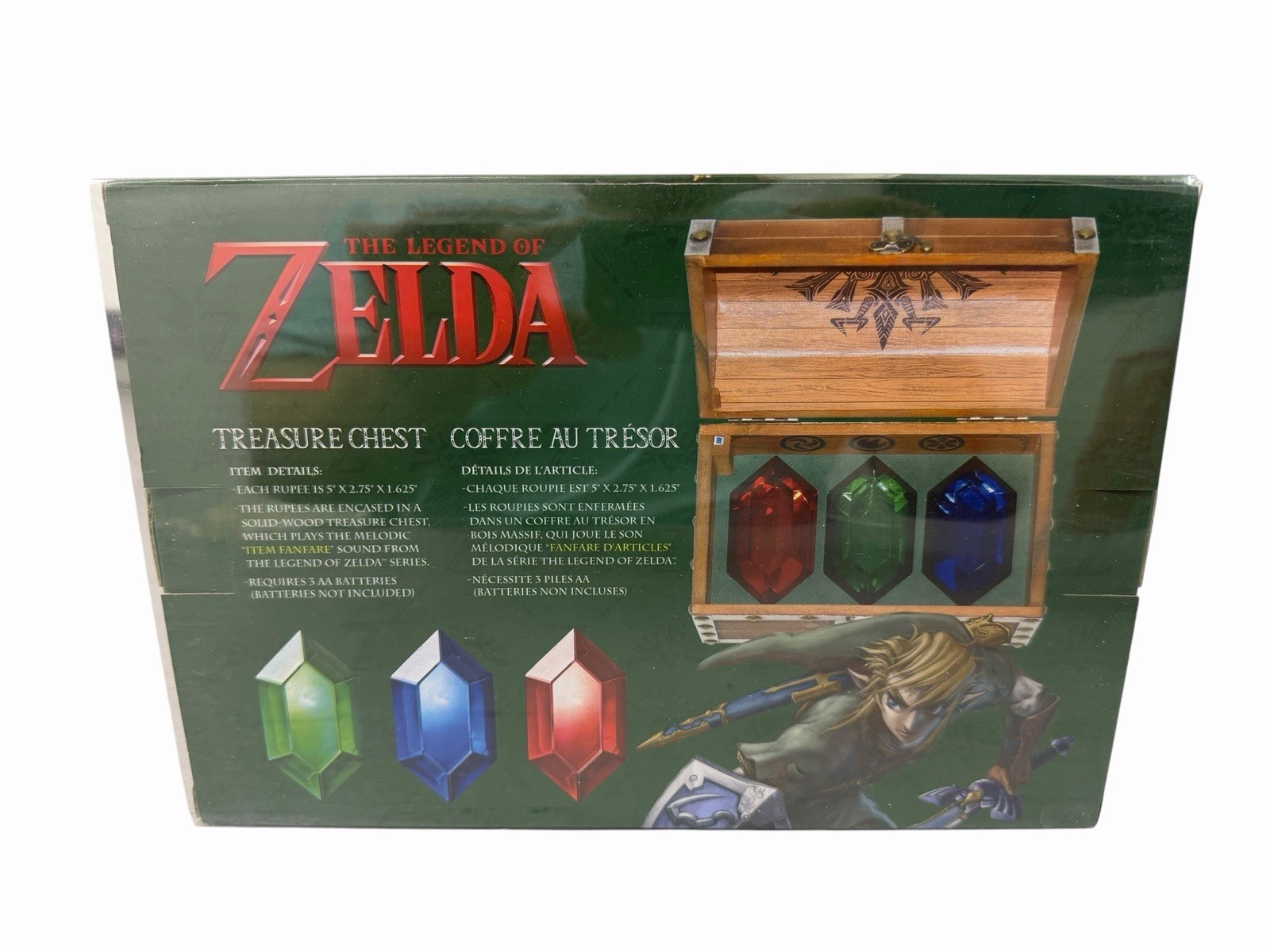 The Legend Of Zelda Treasure Chest NEW 3 Rupee Paperweights NIB Nintendo 2021