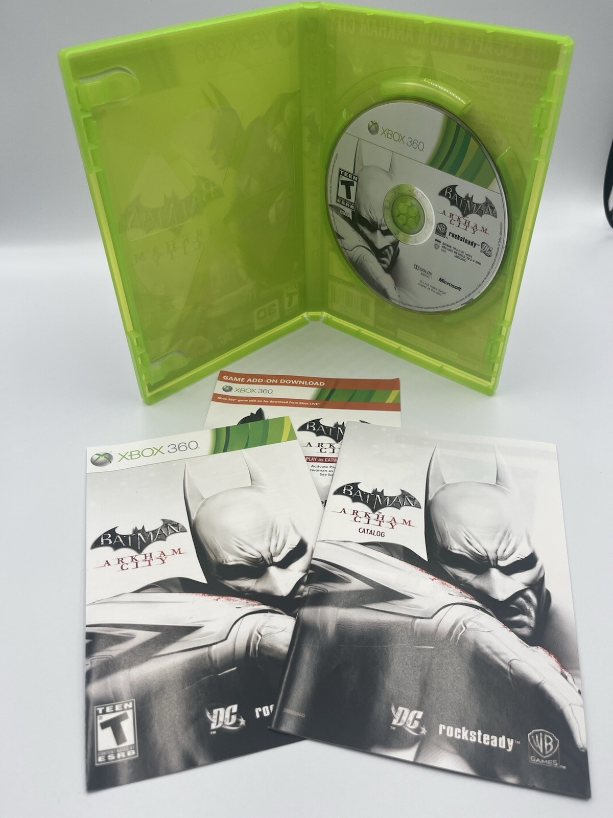 Batman: Arkham City Xbox 360 CIB w/ Case & Inserts Manual 3D Compatible NTSC-U/C