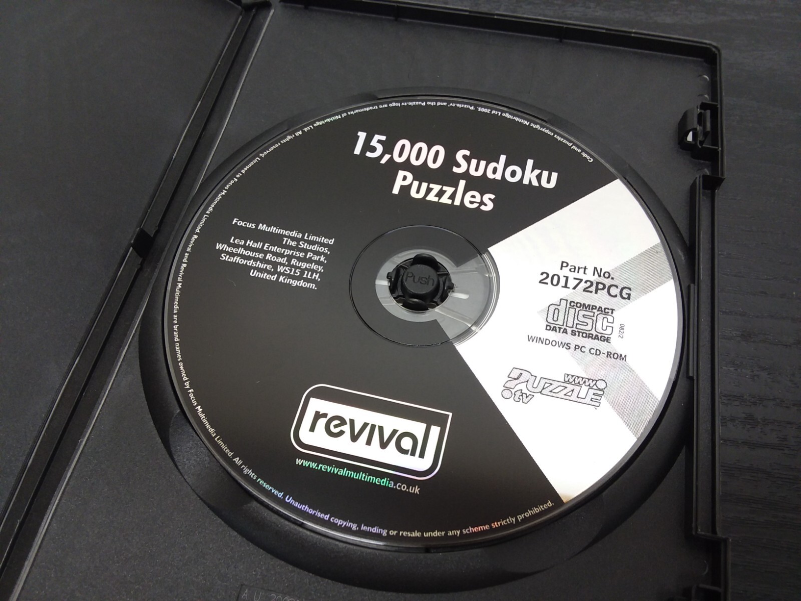 15,000 Sudoku Puzzles (Windows 98) PC CD-ROM / United Kingddom
