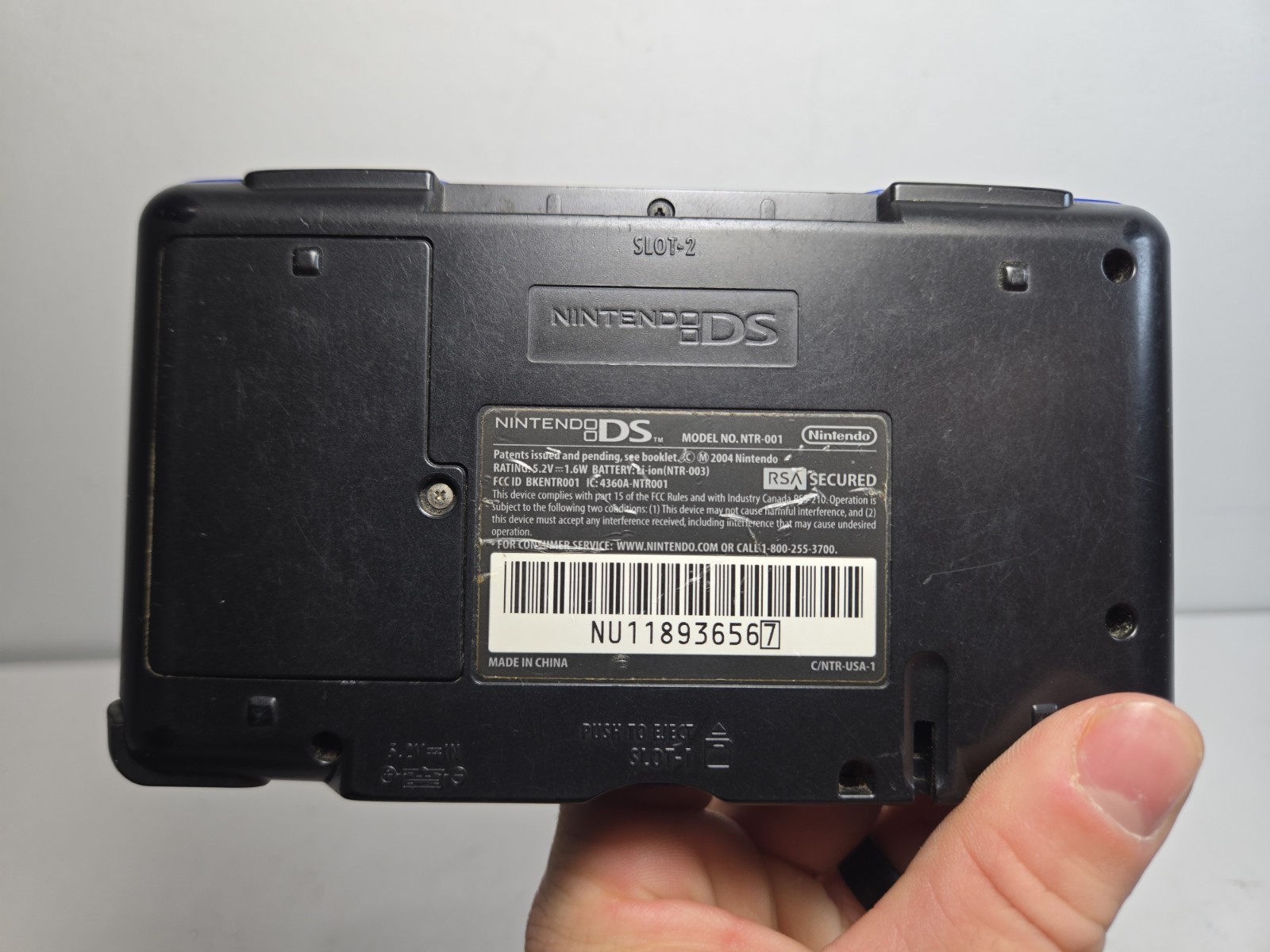 Original Nintendo DS NTR-001 Blue Tested And Working