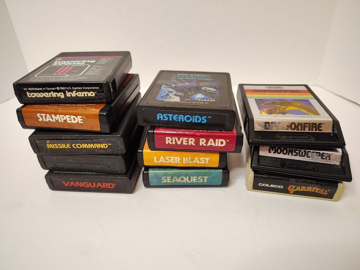 Atari Video Game Cartridges Lot Of 12 – Not Tested – Assorted Creator/Developers