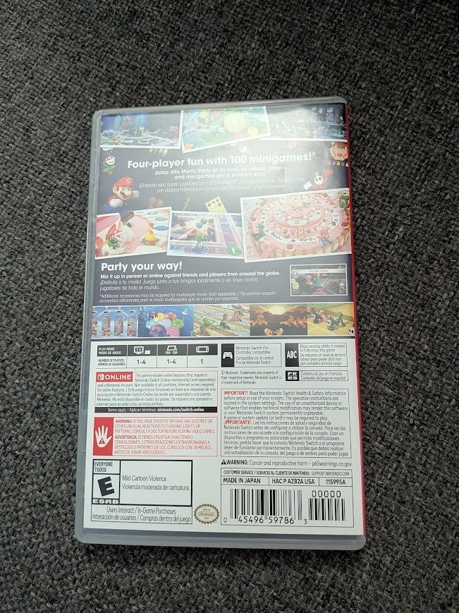 Mario Party Superstars Nintendo Switch CASE ONLY
